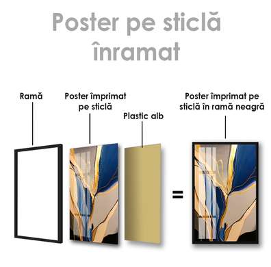 Poster - Abstracție plină de farmec, 30 x 45 см, Panza pe cadru
