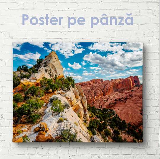 Постер - Скалы в пустыне, 45 x 30 см, Холст на подрамнике, Природа