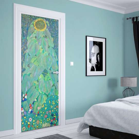Stickere 3D pentru uși, Floarea soarelui - Gustav Klimt, СТИКЕРЫ/Стикеры на дверь