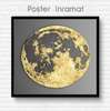 Постер - Золотая Луна, 40 x 40 см, Холст на подрамнике, Гламур