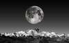 Фотообои - Луна над горами