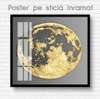 Poster - Golden Moon, 40 x 40 см, Canvas on frame, Glamour