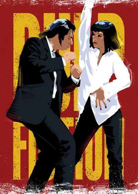 Poster - Pulp Fiction, 30 x 45 см, Panza pe cadru