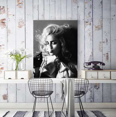 Poster - Portretul Madonnei cu o țigară, 60 x 90 см, Poster înrămat