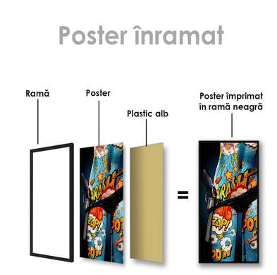 Poster - Art on the body, 30 x 60 см, Canvas on frame