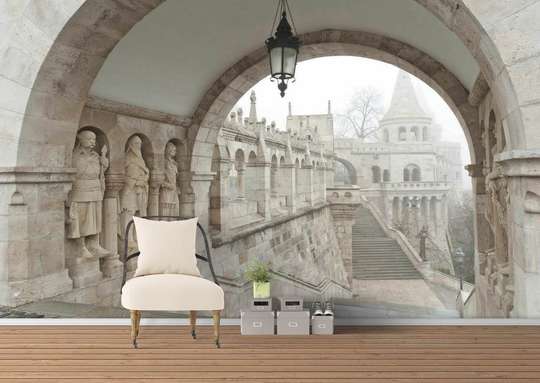 Wall Mural - White statues