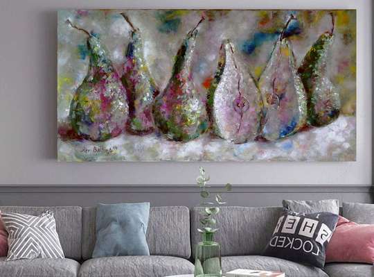 Poster - Pears, 60 x 30 см, Canvas on frame, Art