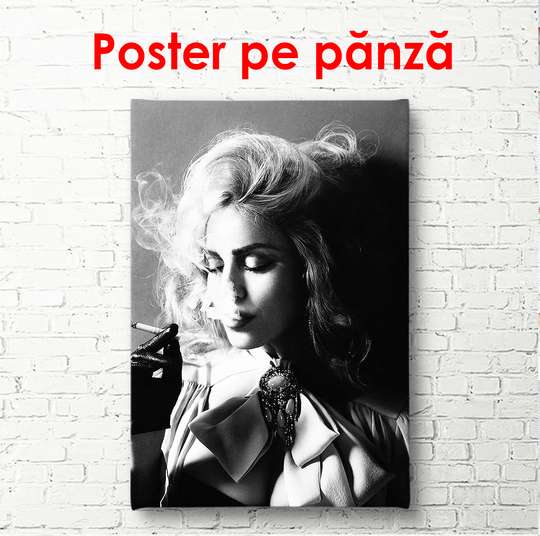 Постер - Портрет Мадонны с сигаретой, 60 x 90 см, Постер в раме