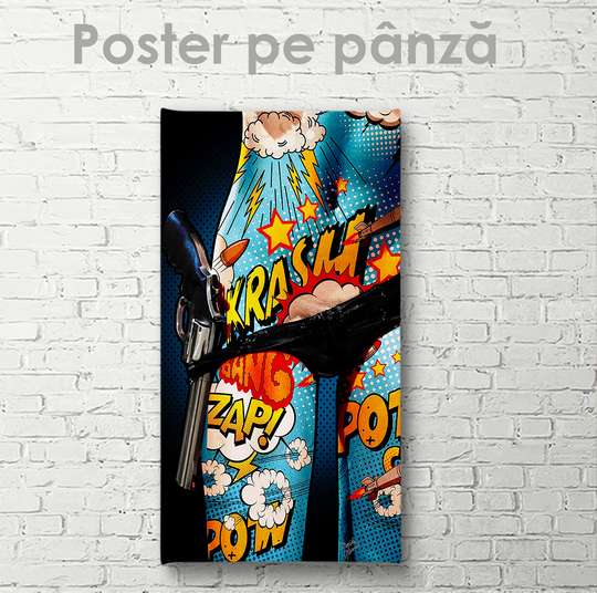 Poster - Art on the body, 30 x 60 см, Canvas on frame, Glamour