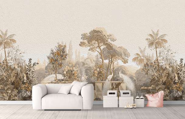 Wall Mural - Park with oil painting