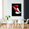 Poster - Red-White Lips, 30 x 45 см, Canvas on frame, Nude