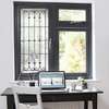 Window Privacy Film, Minimalist decorative stained glass, no colours, 60 x 90cm, Transparent, Window Film