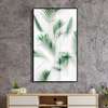 Постер - Зеленые листья пальм в тумане, 30 x 60 см, Холст на подрамнике, Ботаника