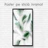 Poster - Green leaves of palm trees in the fog, 30 x 60 см, Canvas on frame, Botanical