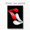 Poster - Red-White Lips, 30 x 45 см, Canvas on frame, Nude