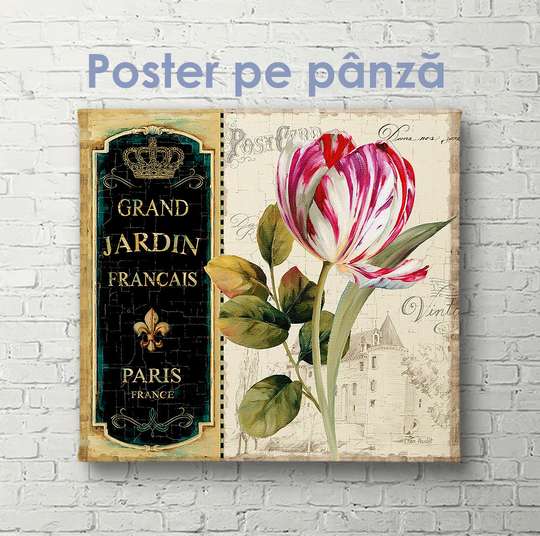 Poster, Arta vintage, 40 x 40 см, Panza pe cadru