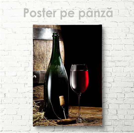 Постер - Вино, 30 x 45 см, Холст на подрамнике, Еда и Напитки