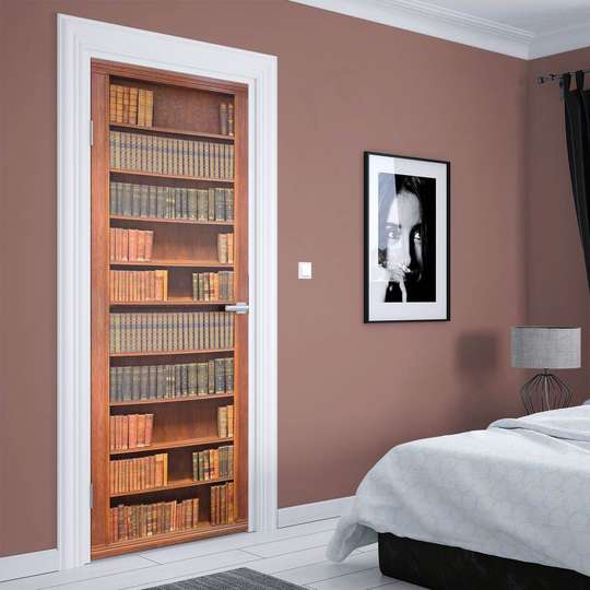 3Д наклейка на дверь, Книжные полки, 60 x 90cm