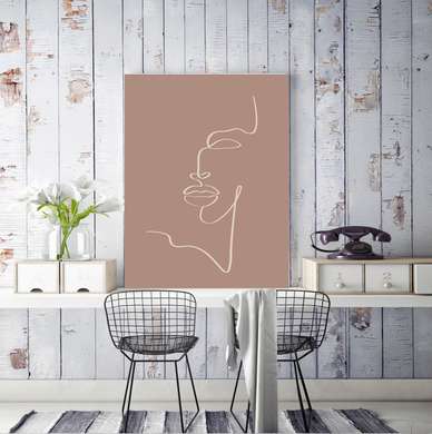 Poster - Portret minimalistic, 30 x 45 см, Panza pe cadru