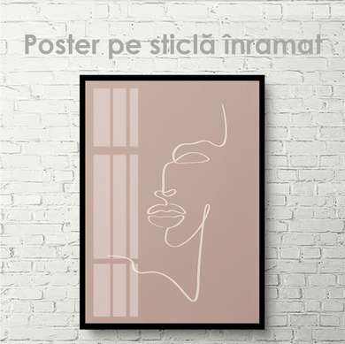 Poster - Portret minimalistic, 30 x 45 см, Panza pe cadru