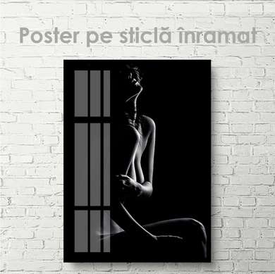 Poster - Woman silhouette, 30 x 45 см, Canvas on frame