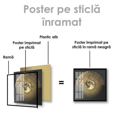 Poster - Luna aurie, 40 x 40 см, Panza pe cadru
