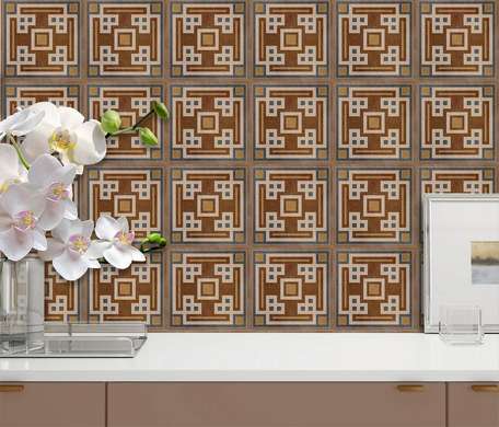 Ceramic tiles with a geometric pattern