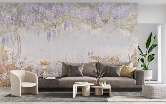 Wall Mural - Birds on lilac branches