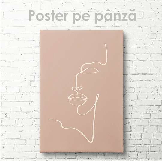 Poster - Portret minimalistic, 30 x 45 см, Panza pe cadru, Minimalism