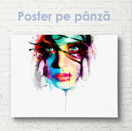 Poster - Abstract portrait, 60 x 30 см, Canvas on frame, Different