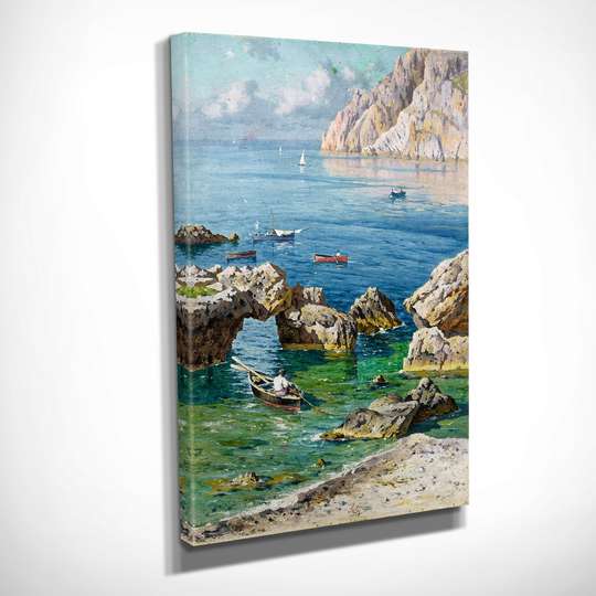 Постер - Вид на море, 30 x 45 см, Холст на подрамнике, Живопись