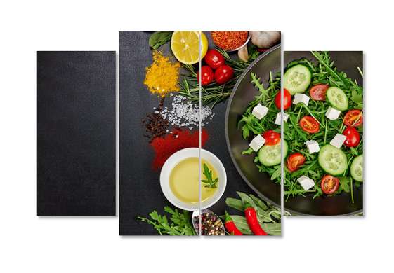Modular picture, Healthy salad, 198 x 115, 198 x 115