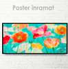 Poster - Multicolored bright flowers, 60 x 30 см, Canvas on frame