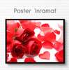 Постер - Красные розы, 45 x 30 см, Холст на подрамнике, Цветы