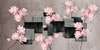 Fototapet - Magnolii roz pe fundal gri