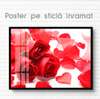 Постер - Красные розы, 45 x 30 см, Холст на подрамнике, Цветы