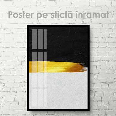 Poster - Golden line, 30 x 45 см, Canvas on frame