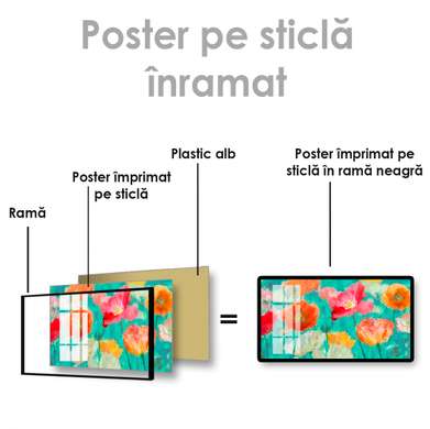 Poster - Flori multicolore, 60 x 30 см, Panza pe cadru