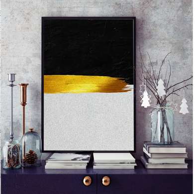 Poster - Linia de aur, 30 x 45 см, Panza pe cadru