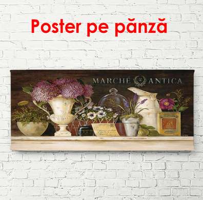 Постер - Красивый натюрморт, 90 x 45 см, Постер в раме, Прованс