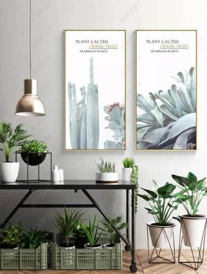 Poster - Cactus, 60 x 120 см, Canvas on frame, Sets
