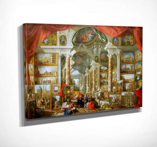 Poster - Palace with paintings, 45 x 30 см, Canvas on frame, Art