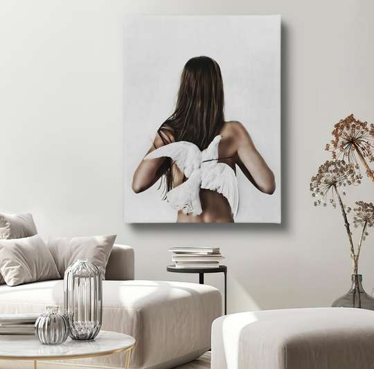 Poster - Porumbelul alb, 30 x 45 см, Panza pe cadru