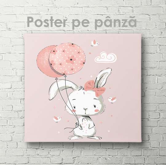 Poster - Bunny, 40 x 40 см, Canvas on frame, For Kids
