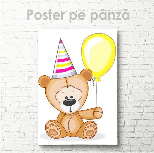 Poster - Festive Bear, 30 x 45 см, Canvas on frame, For Kids