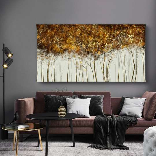 Poster - Peisaj abstract al naturii, 60 x 30 см, Panza pe cadru, Abstracție