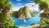 Wall Mural - Tropical island in the middle of the ocean