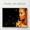 Poster - Golden girl, 45 x 30 см, Canvas on frame