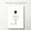 Poster - Fată balerină, 30 x 45 см, Panza pe cadru