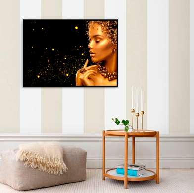Poster - Fata de aur, 45 x 30 см, Panza pe cadru